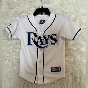 Tampa Bay Rays Evan Longoria #3 Majestic Youth Unisex Baseball Jersey. Small